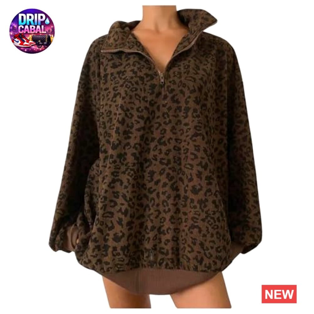 Plus Size Quarter Zip Pullover Oversized Sweatshi… - image 6